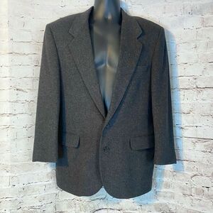 Botany 500 Five Hundred Men’s Suit Jacket Blazer Sport Coat Camel Hair Gray USA